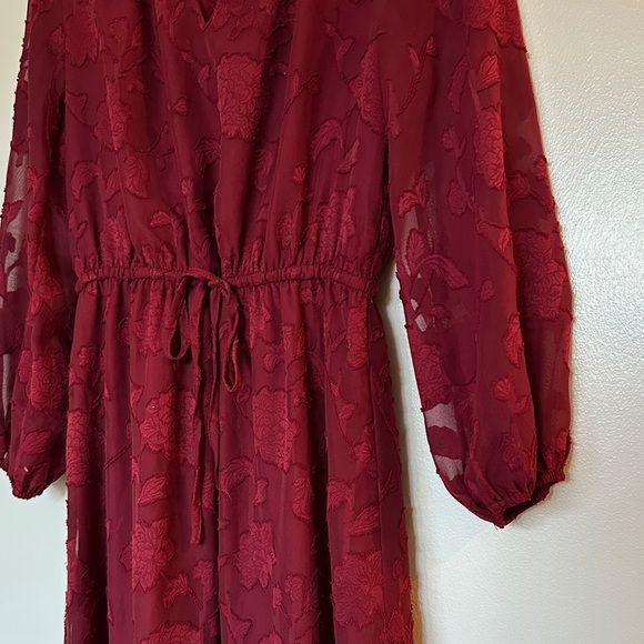Sugarlips Burgundy Long Sleeve Maxi Dress - Picture 6 of 8